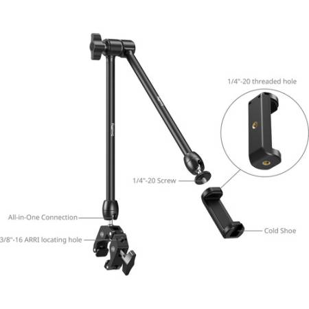 SmallRig 5624 - uchwyt biurkowy z ramieniem Magic Arm i zaciskiem